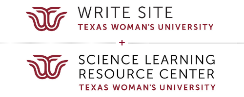 Write Site & SLRC at Texas Woman's Logo